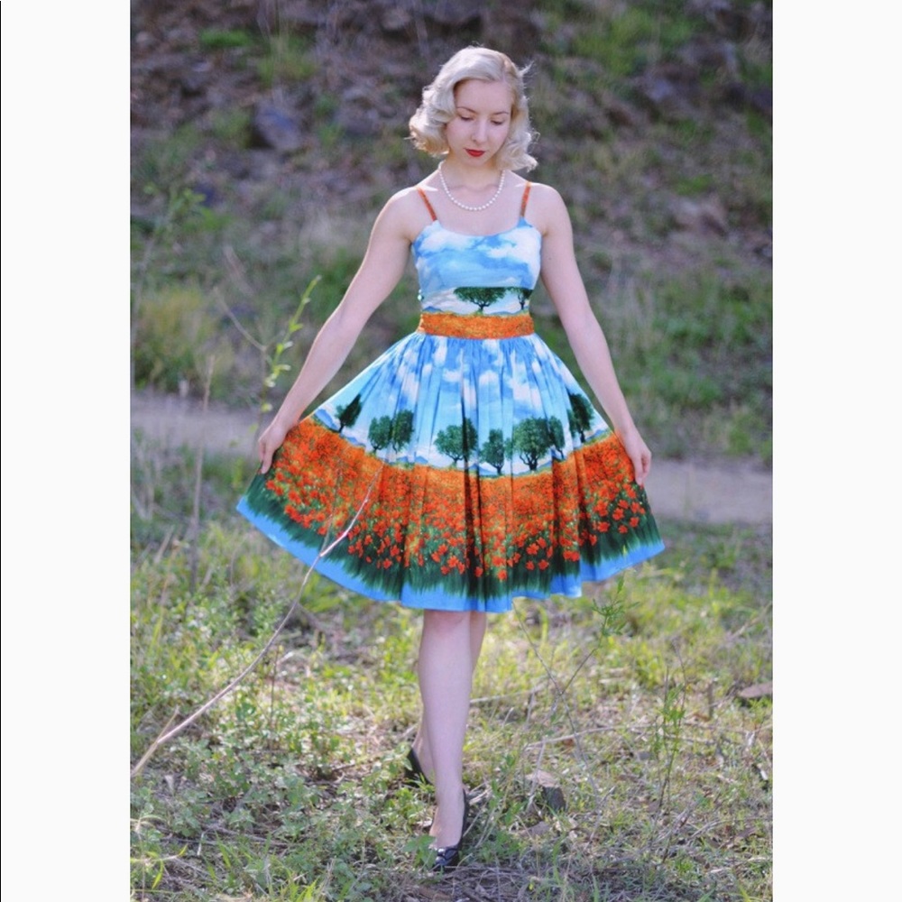 Bernie Dexter Chelsea Dress Poppy Field XS